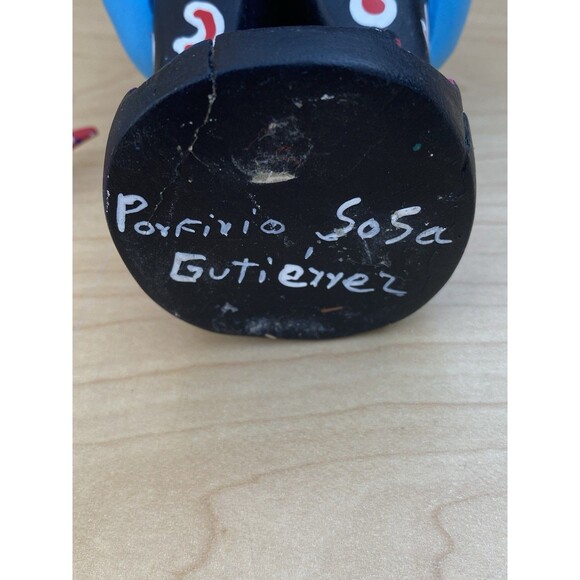 Oaxacan Wood Carving Oaxaca Mexican Folk Art Alebrije SIGNED Gutierrez - Picture 15 of 16